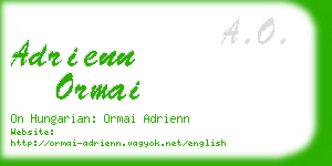 adrienn ormai business card